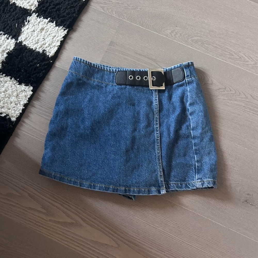 Vintage Denim Skort w/ Belt